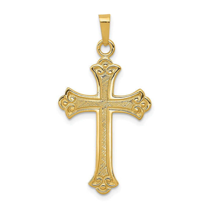 Lovely Rita's Charms & Pendants 14K Yellow Gold Classic & Polished Fleur de Lis Cross Pendant