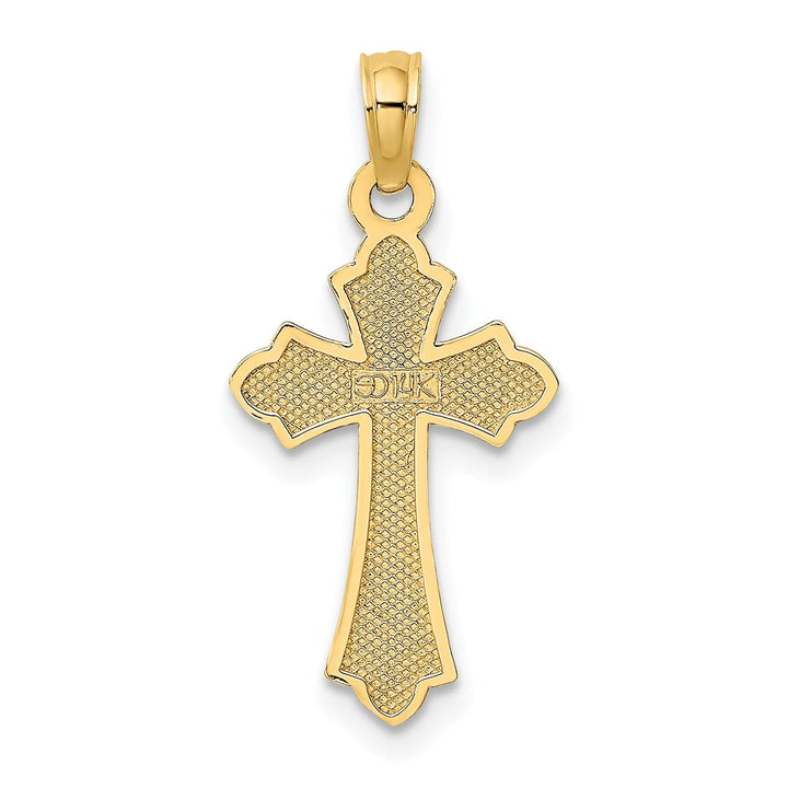 Lovely Rita's Charms & Pendants 14K Yellow Gold Classic Polished Heart Fleur de Lis Cross Pendant