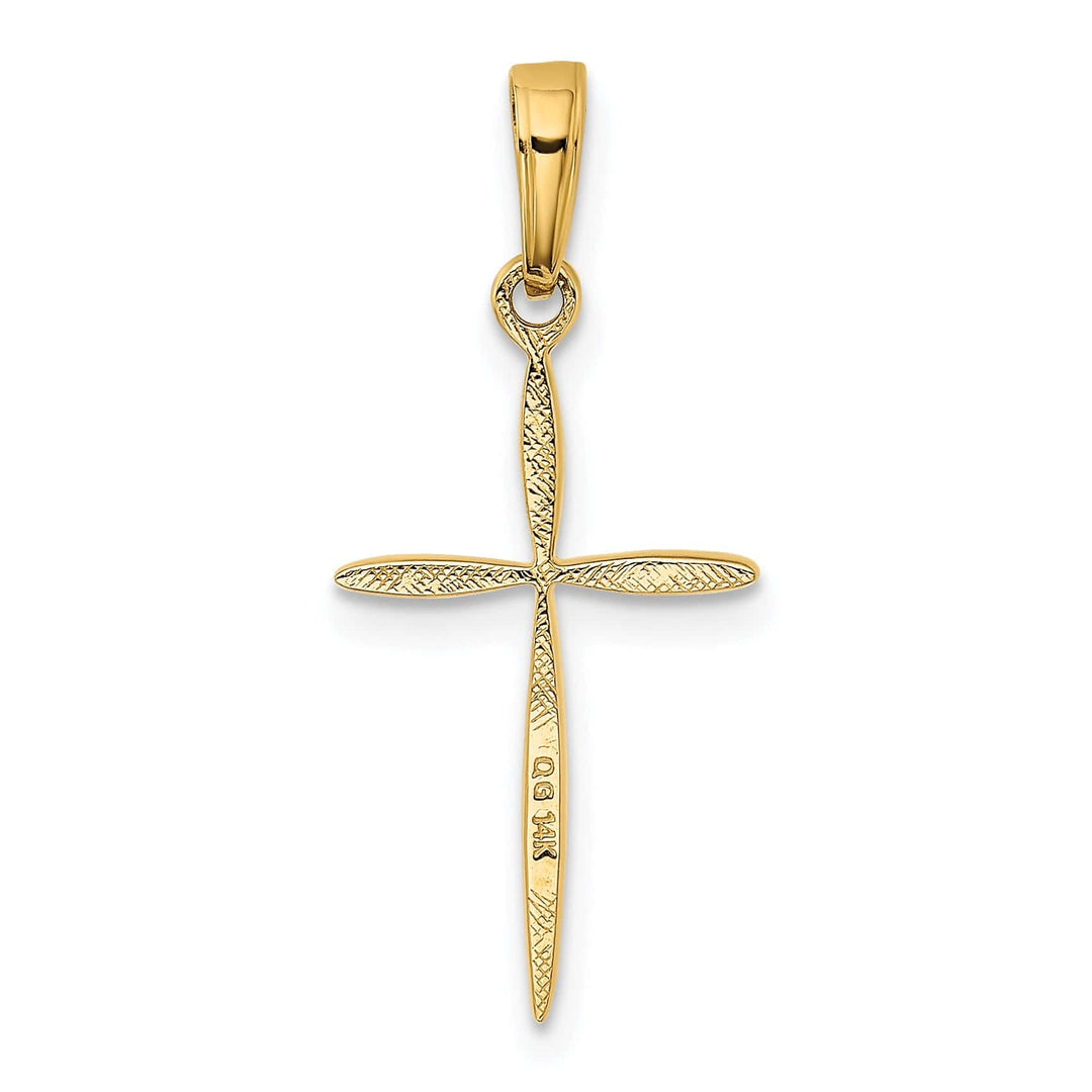 Lovely Rita's Charms & Pendants 14K Yellow Gold Classic Polished Tapered Ends Passion Cross Pendant