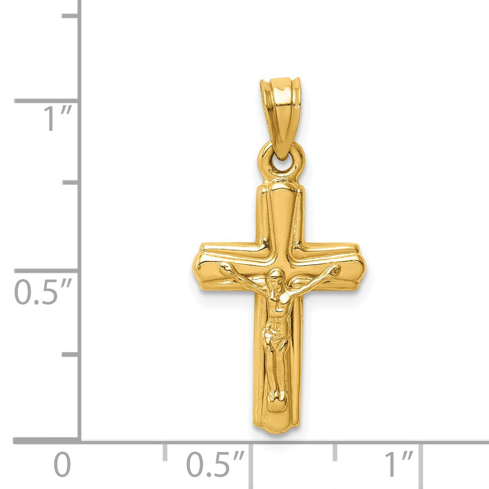 Lovely Rita's Charms & Pendants 14K Yellow Gold Classic Reversible Crucifix Cross Pendant