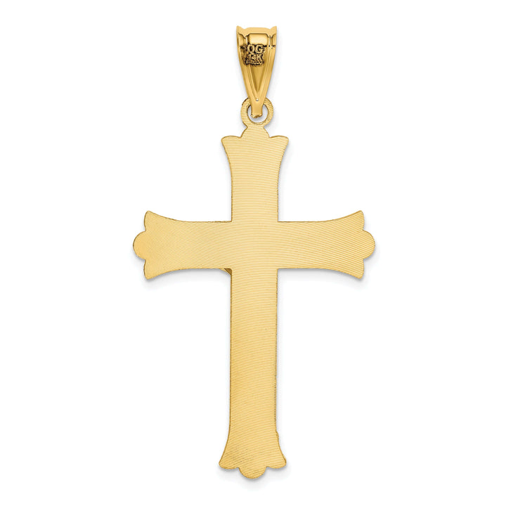 Lovely Rita's Charms & Pendants 14K Yellow Gold Classic Satin & D.C Crucifix Cross Pendant