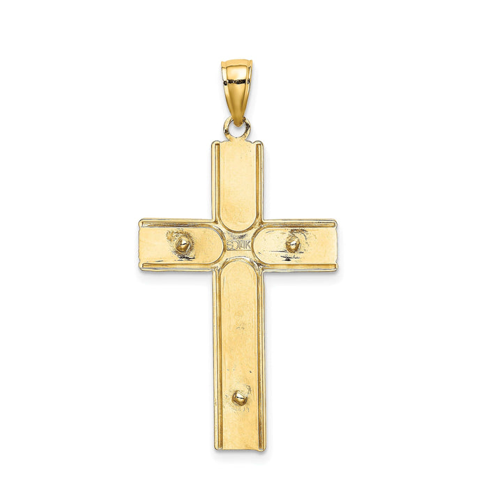 Lovely Rita's Charms & Pendants 14K Yellow Gold Classic Satin Finish Crucifix Cross Pendant