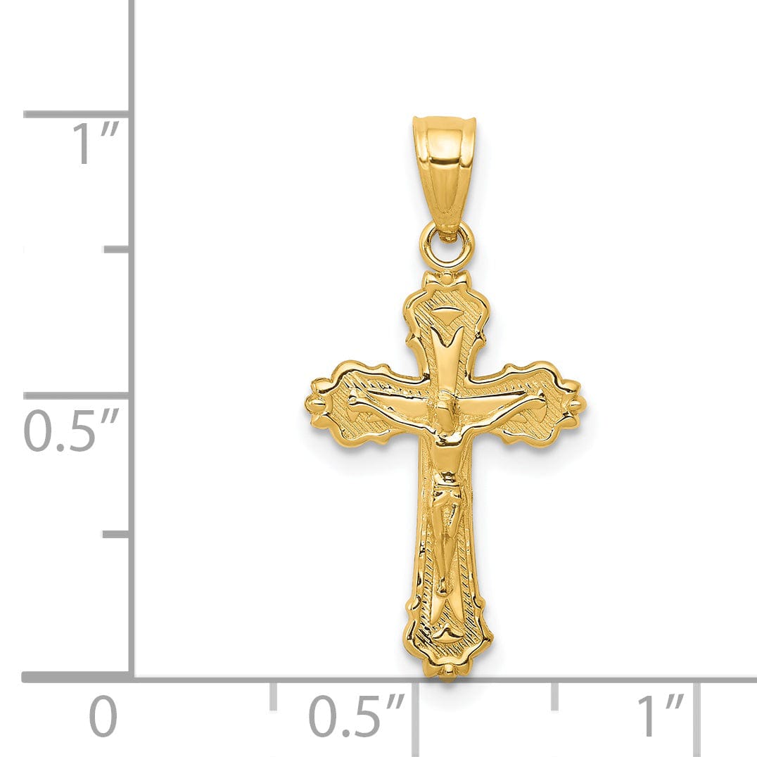 Lovely Rita's Charms & Pendants 14K Yellow Gold Classic Small Crucifix Cross Pendant