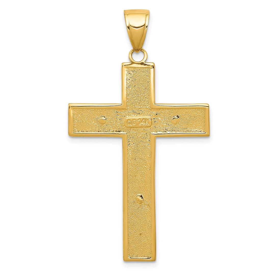 Lovely Rita's Charms & Pendants 14K Yellow Gold Classic Textured Crucifix Cross Pendant