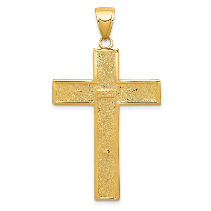 Lovely Rita's Charms & Pendants 14K Yellow Gold Classic Textured Crucifix Cross Pendant