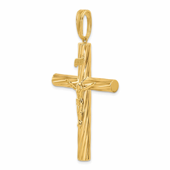 Lovely Rita's Charms & Pendants 14K Yellow Gold Classic & Textured INRI Cross Pendant