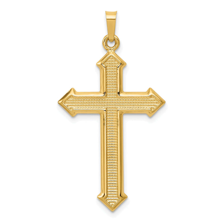 Lovely Rita's Charms & Pendants 14K Yellow Gold Classic & Textured Passion Cross Pendant
