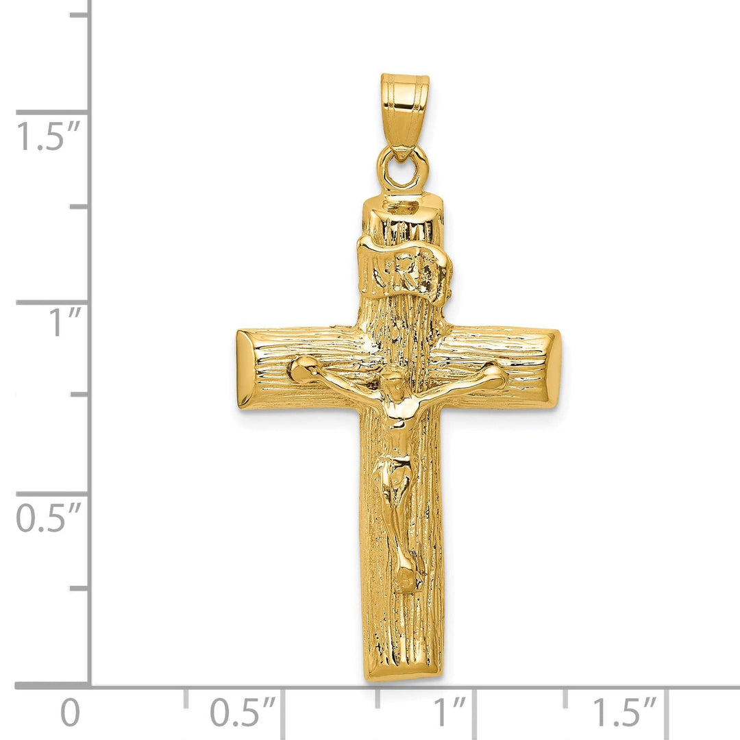 Lovely Rita's Charms & Pendants 14K Yellow Gold Classic Tree INRI Cross Pendant