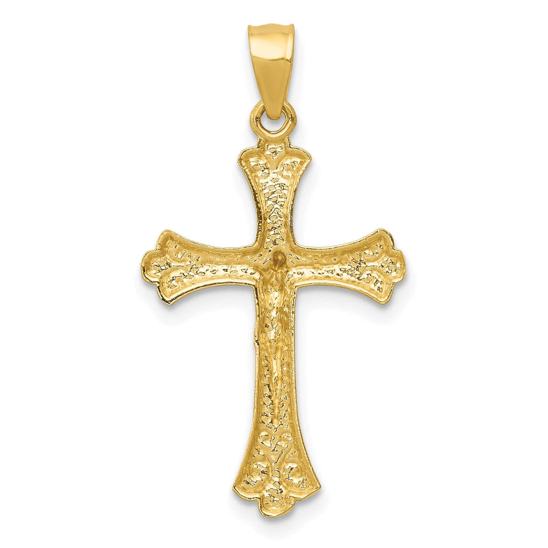 Lovely Rita's Charms & Pendants 14K Yellow Gold Contemporary Crucifix Cross Pendant