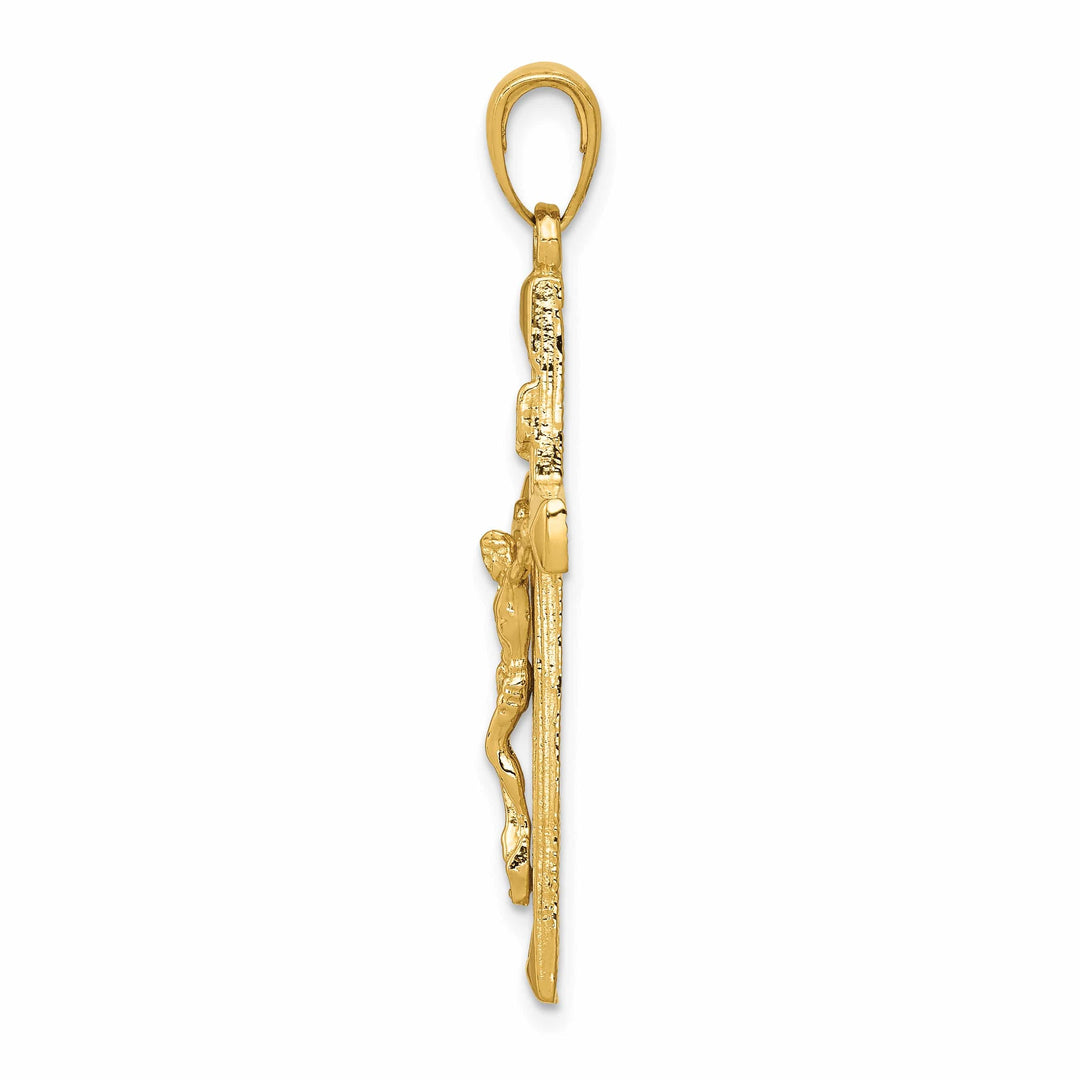 Lovely Rita's Charms & Pendants 14K Yellow Gold Contemporary INRI Cross Pendant