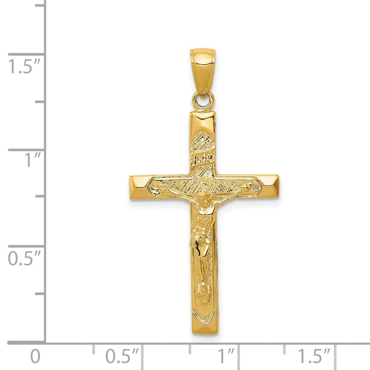 Lovely Rita's Charms & Pendants 14K Yellow Gold Contemporary INRI Cross Pendant
