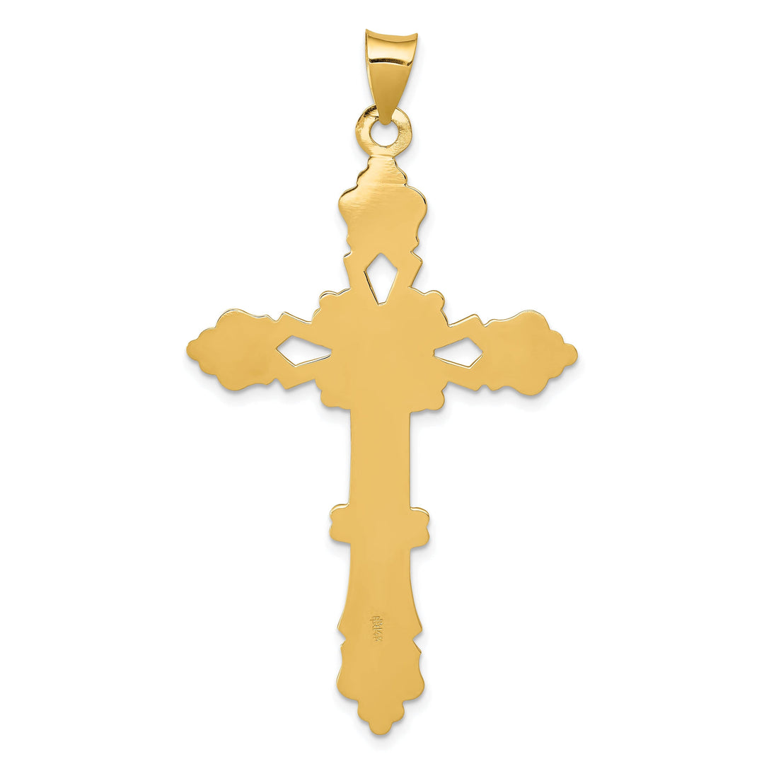 Lovely Rita's Charms & Pendants 14K Yellow Gold Contemporary Polished Filigree Cross Pendant