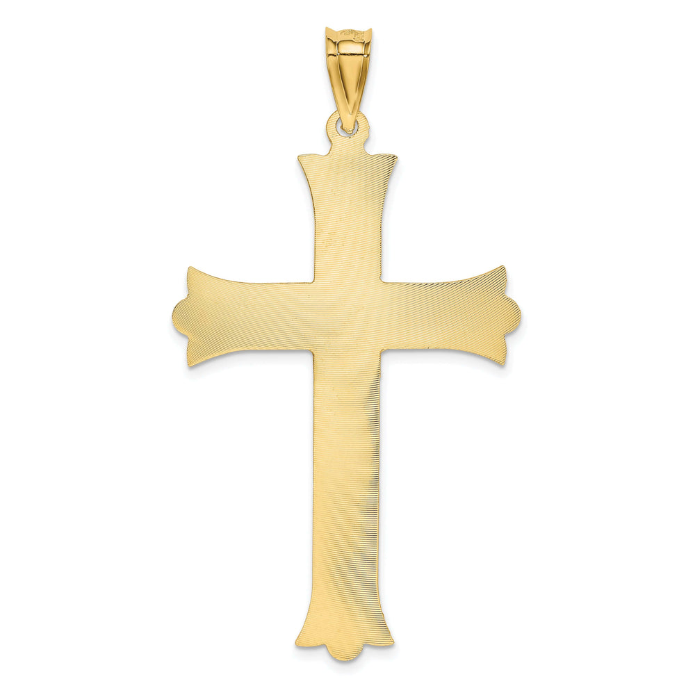 Lovely Rita's Charms & Pendants 14K Yellow Gold Contemporary Satin & D.C Crucifix Cross Pendant