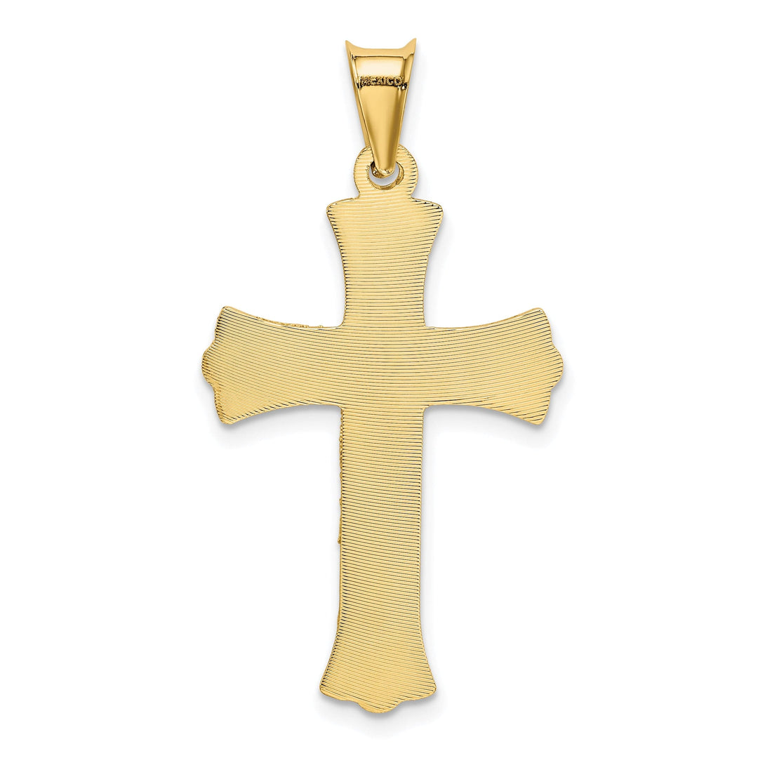 Lovely Rita's Charms & Pendants 14K Yellow Gold Designer Satin & D.C Crucifix Cross Pendant