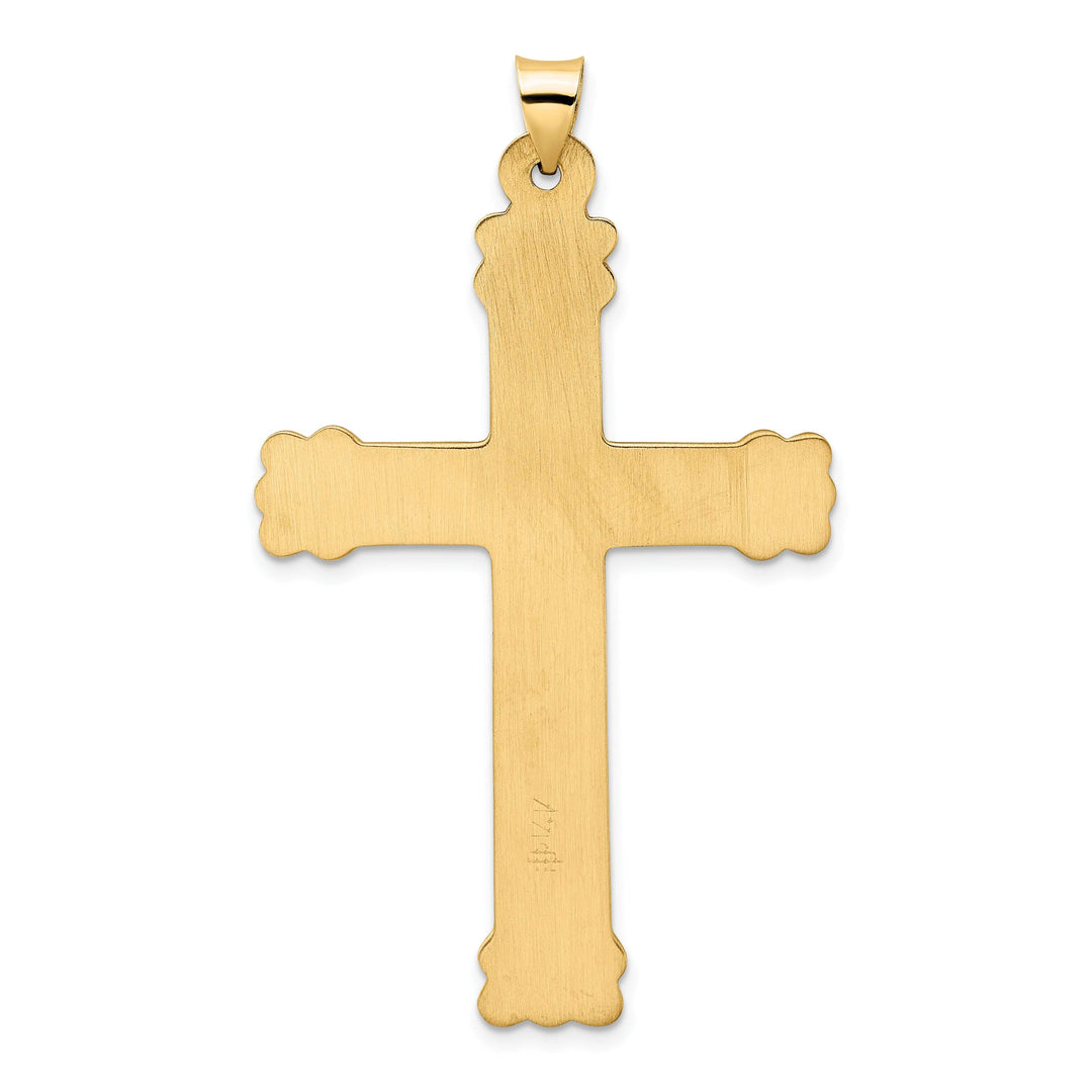 Lovely Rita's Charms & Pendants 14K Yellow Gold Elegant Circle Center Filigree Cross Pendant