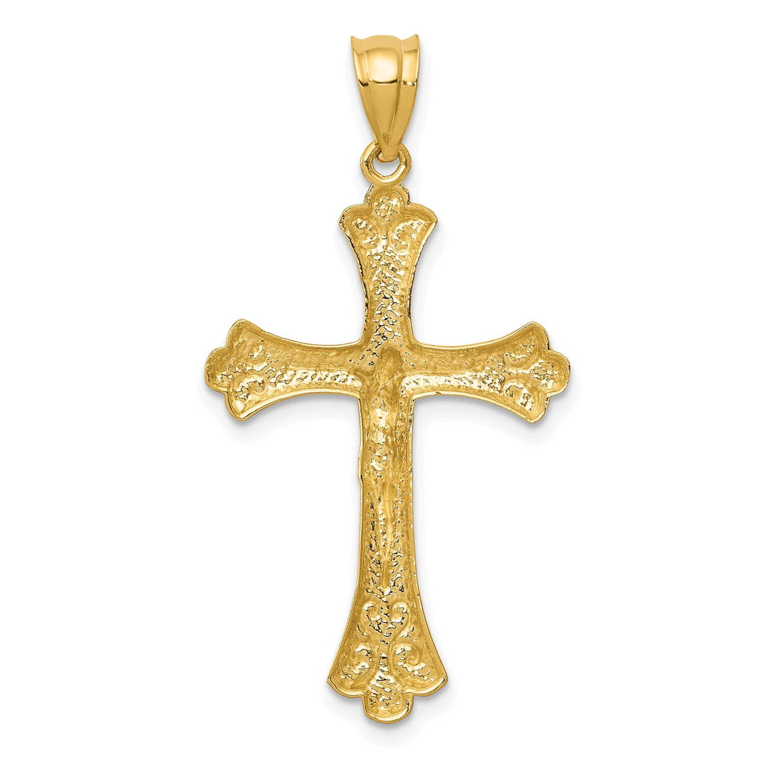 Lovely Rita's Charms & Pendants 14K Yellow Gold Elegant Crucifix Cross Pendant