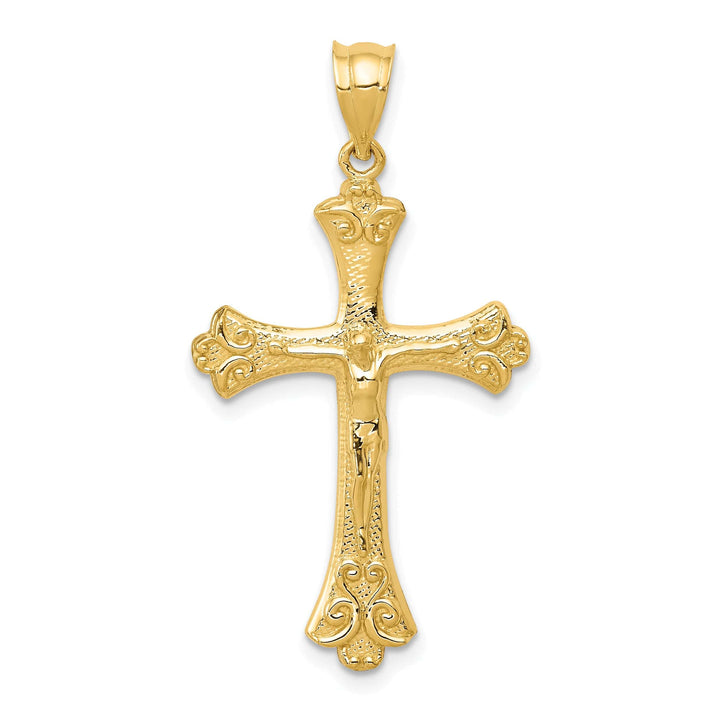 Lovely Rita's Charms & Pendants 14K Yellow Gold Elegant Crucifix Cross Pendant