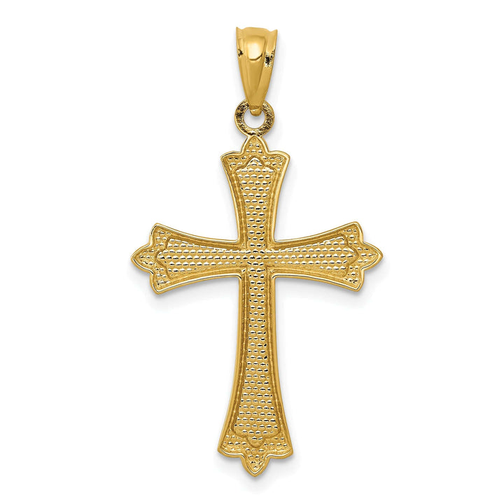 Lovely Rita's Charms & Pendants 14K Yellow Gold Elegant Fleur de Lis Cross Pendant