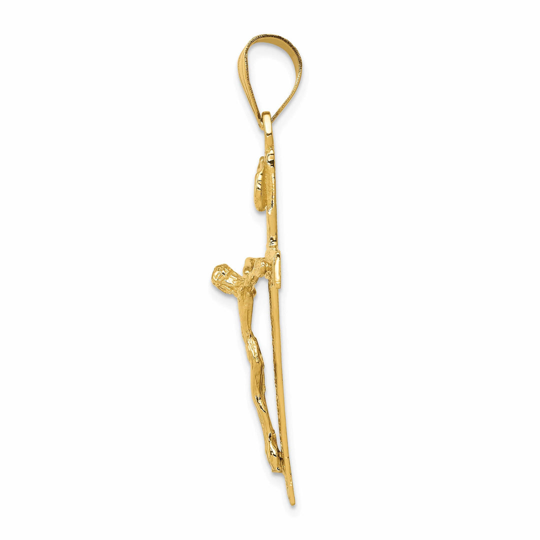 Lovely Rita's Charms & Pendants 14K Yellow Gold Elegant INRI Cross Pendant