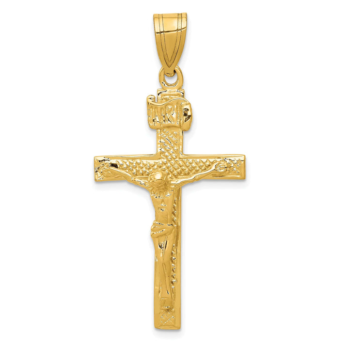 Lovely Rita's Charms & Pendants 14K Yellow Gold Elegant INRI Cross Pendant