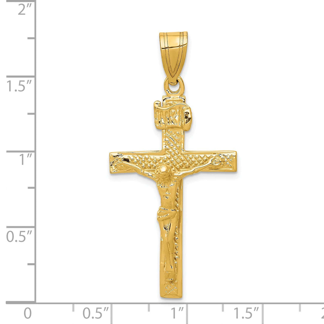 Lovely Rita's Charms & Pendants 14K Yellow Gold Elegant INRI Cross Pendant