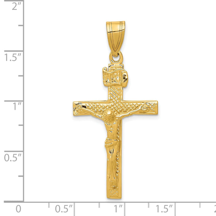 Lovely Rita's Charms & Pendants 14K Yellow Gold Elegant INRI Cross Pendant