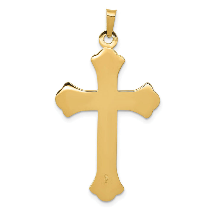 Lovely Rita's Charms & Pendants 14K Yellow Gold Elegant & Polished Fleur de Lis Cross Pendant