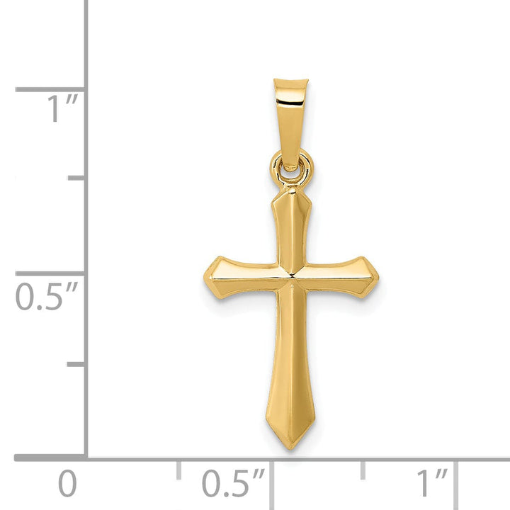 Lovely Rita's Charms & Pendants 14K Yellow Gold Elegant Polished Passion Cross Pendant