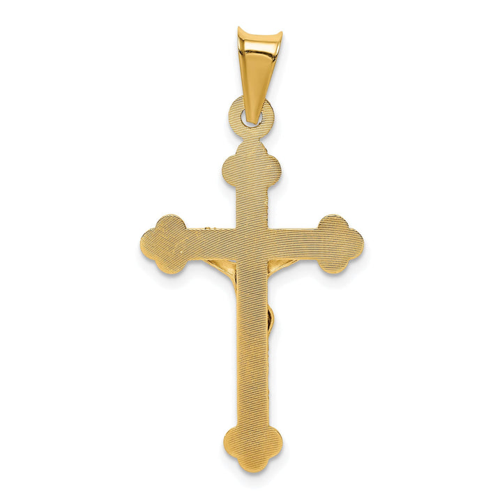 Lovely Rita's Charms & Pendants 14K Yellow Gold Elegant Satin & D.C Crucifix Cross Pendant