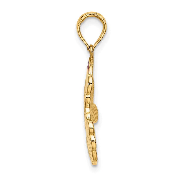 Lovely Rita's Charms & Pendants 14K Yellow Gold Enameled Santa Face Charm Pendant