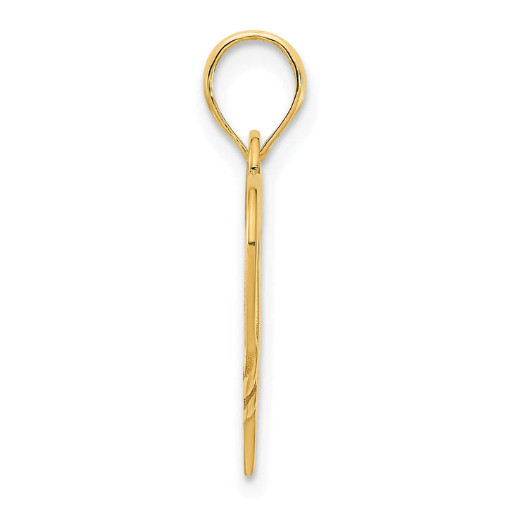 Lovely Rita's Charms & Pendants 14k Yellow Gold Epoxy Te Amo Heart Design Pendant