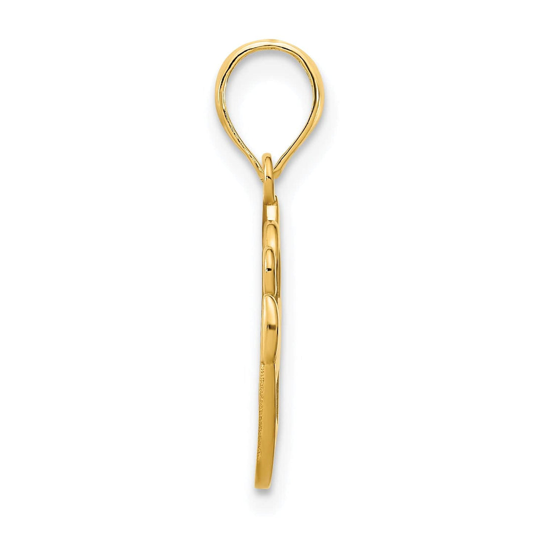 Lovely Rita's Charms & Pendants 14k Yellow Gold Fancy Claddagh Design Pendant