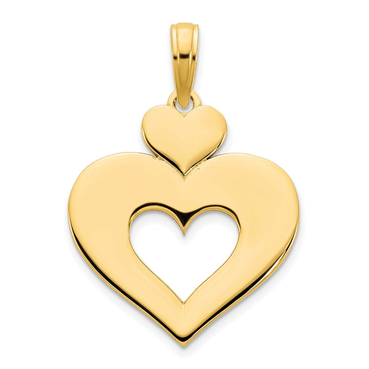 Lovely Rita's Charms & Pendants 14k Yellow Gold Fancy Cut Out Design Heart Pendant