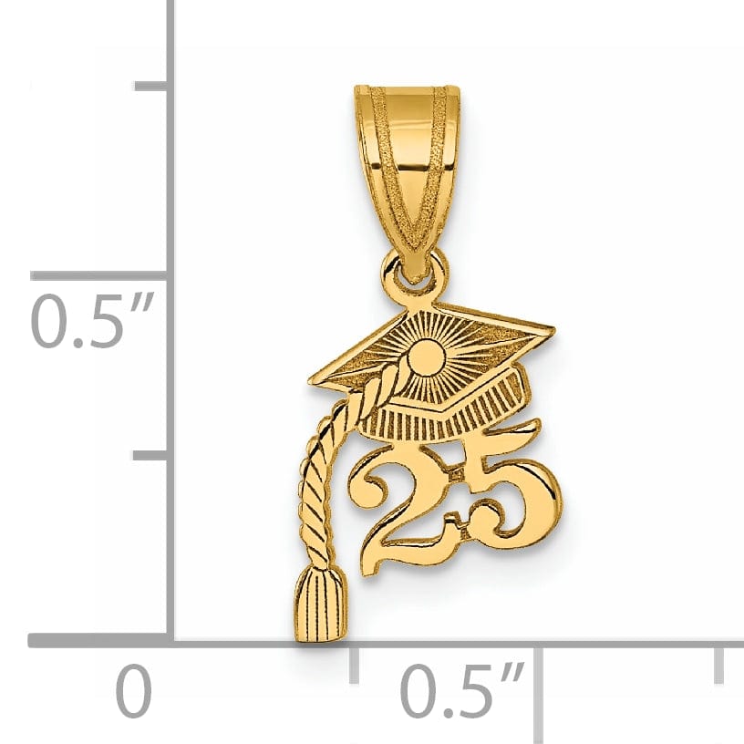 Lovely Rita's Charms & Pendants 14K Yellow Gold Graduation Cap 25 Tassel Charm