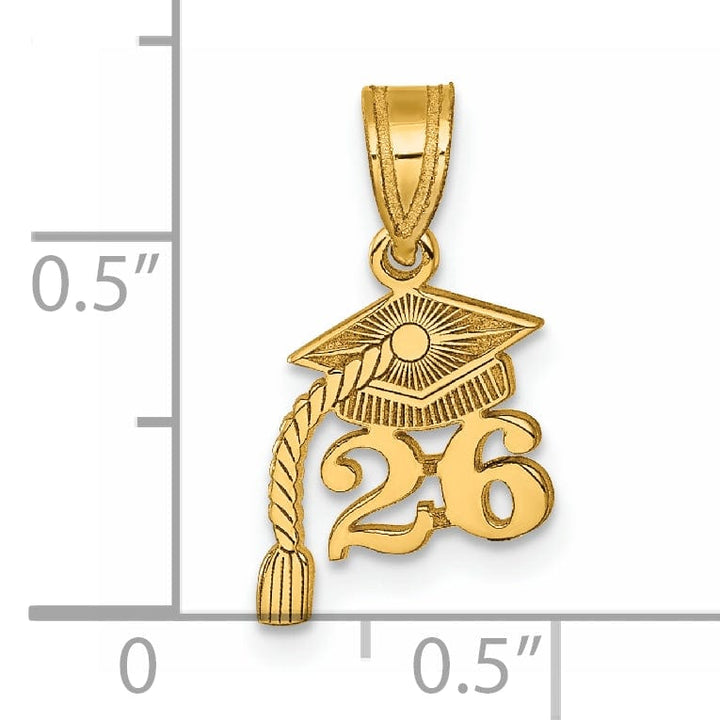 Lovely Rita's Charms & Pendants 14K Yellow Gold Graduation Cap 26 with Tassel Charm