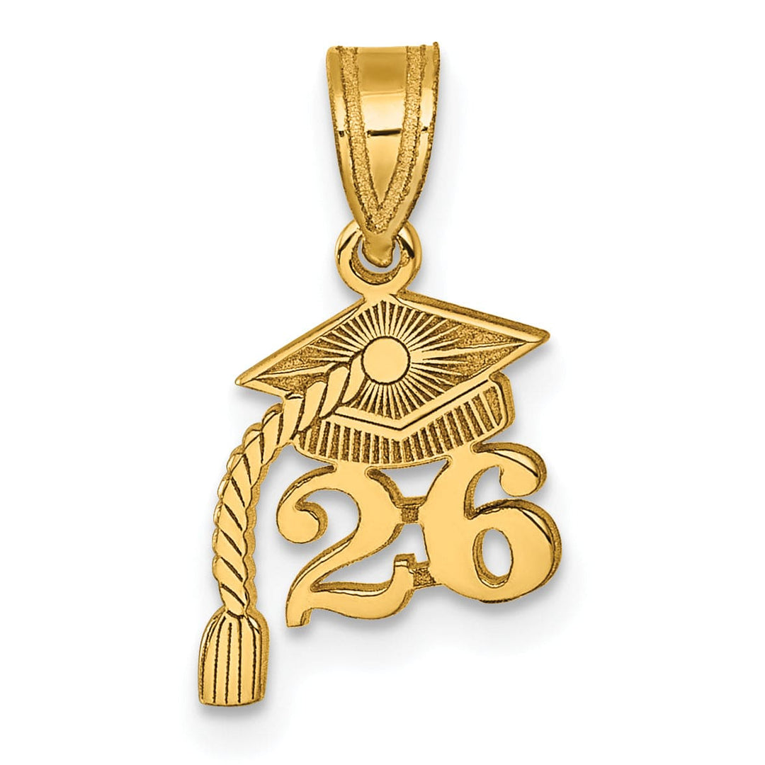 Lovely Rita's Charms & Pendants 14K Yellow Gold Graduation Cap 26 with Tassel Charm