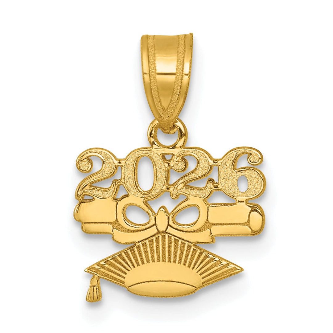 Lovely Rita's Charms & Pendants 14K Yellow Gold Graduation Cap and Diploma 2026 Charm