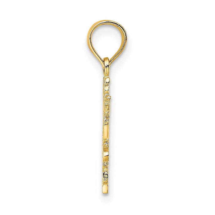 Lovely Rita's Charms & Pendants 14k Yellow Gold HE LOVES ME Heart Design Pendant