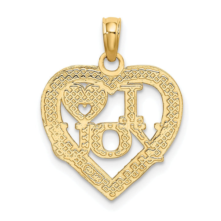 Lovely Rita's Charms & Pendants 14k Yellow Gold I HEART YOU Pendant Design