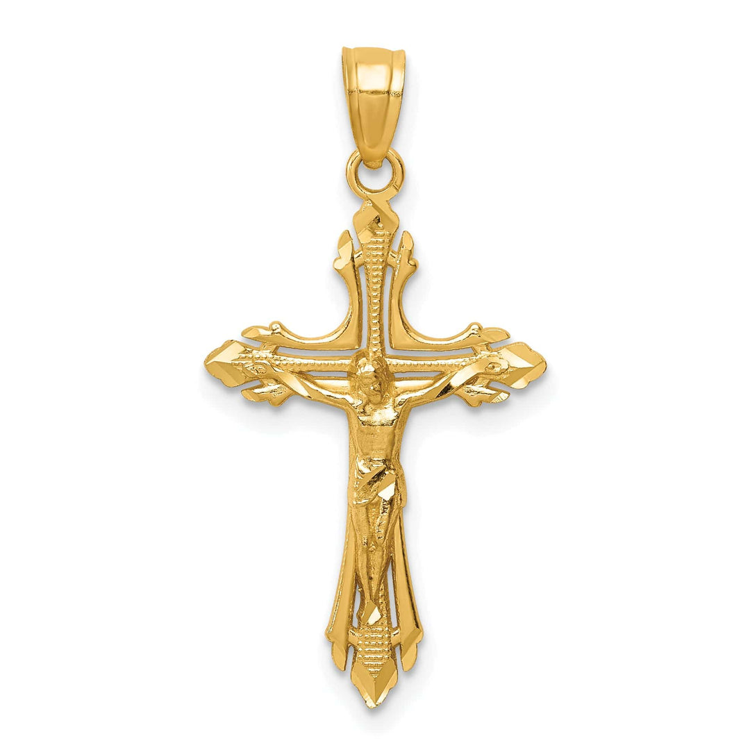 Lovely Rita's Charms & Pendants 14K Yellow Gold Intricate D.C Crucifix Cross Pendant