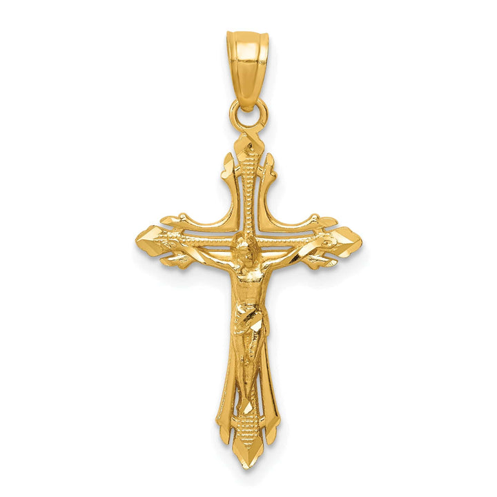 Lovely Rita's Charms & Pendants 14K Yellow Gold Intricate D.C Crucifix Cross Pendant