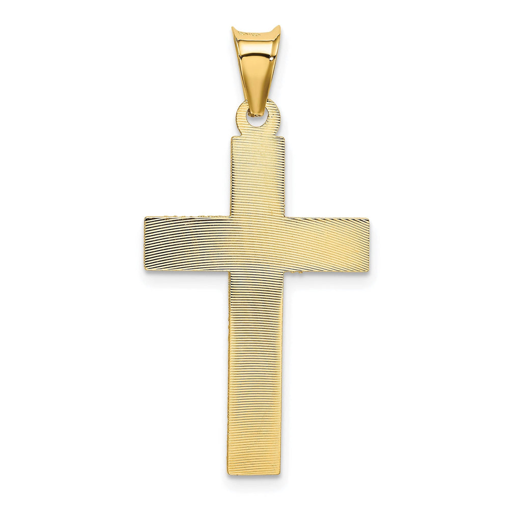 Lovely Rita's Charms & Pendants 14K Yellow Gold Intricate Satin & D.C Crucifix Cross Pendant
