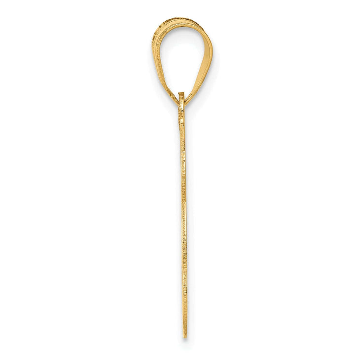 Lovely Rita's Charms & Pendants 14k Yellow Gold Laser Cut Design Cat with Heart Pendant