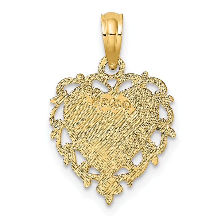 Lovely Rita's Charms & Pendants 14k Yellow Gold Love In Heart Pendant