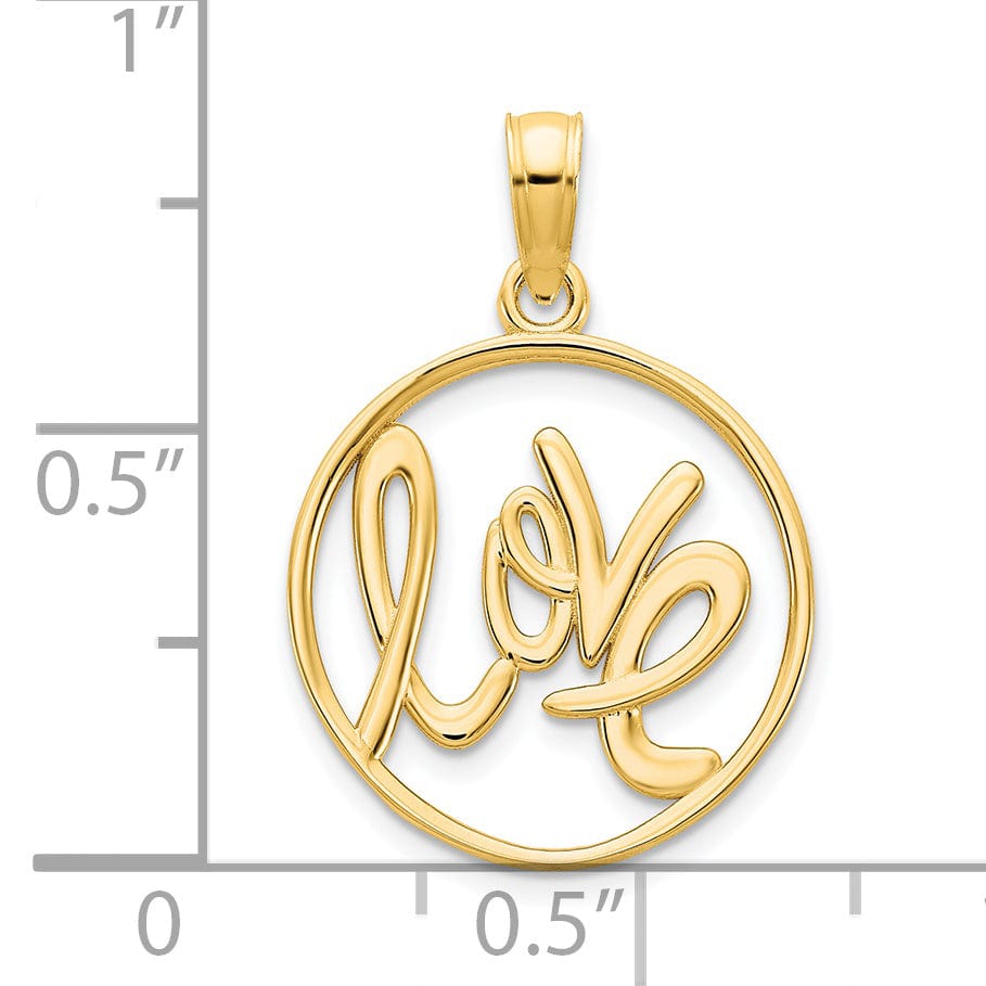 Lovely Rita's Charms & Pendants 14k Yellow Gold Love Pendant Design