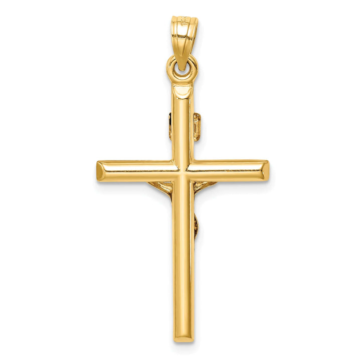 Lovely Rita's Charms & Pendants 14K Yellow Gold Modern Hollow INRI Cross Pendant