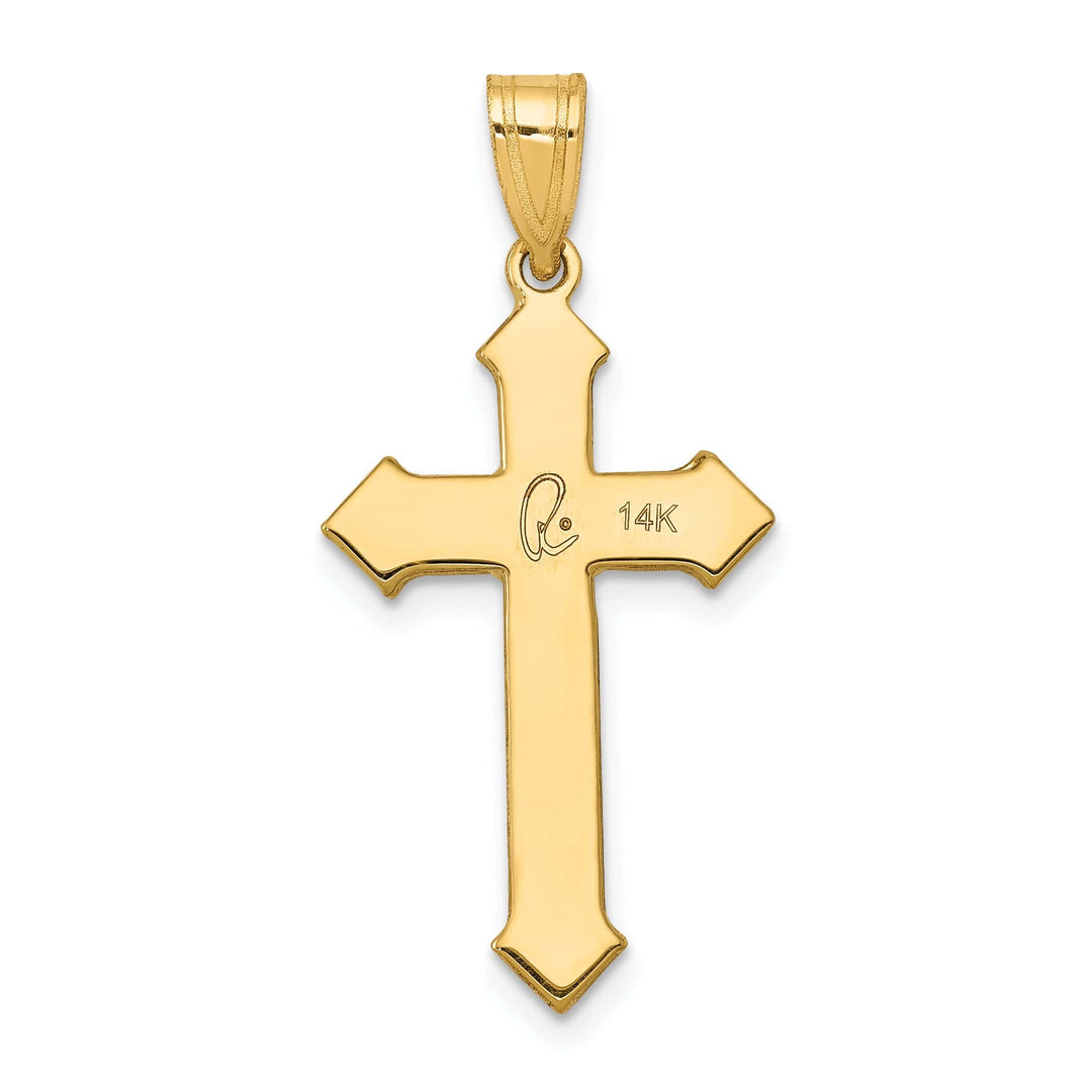 Lovely Rita's Charms & Pendants 14K Yellow Gold Modern Passion Cross Pendant