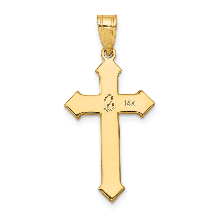 Lovely Rita's Charms & Pendants 14K Yellow Gold Modern Passion Cross Pendant