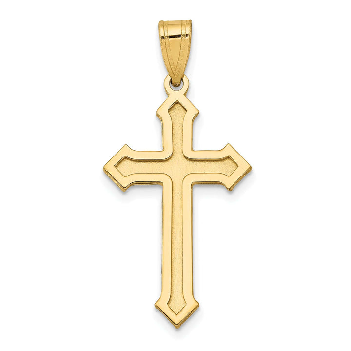 Lovely Rita's Charms & Pendants 14K Yellow Gold Modern Passion Cross Pendant