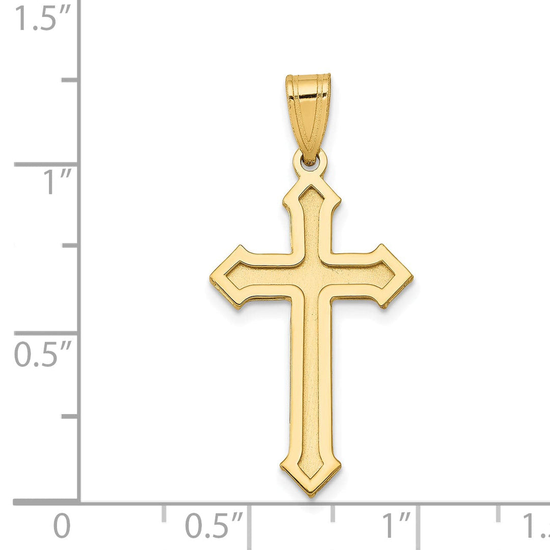 Lovely Rita's Charms & Pendants 14K Yellow Gold Modern Passion Cross Pendant
